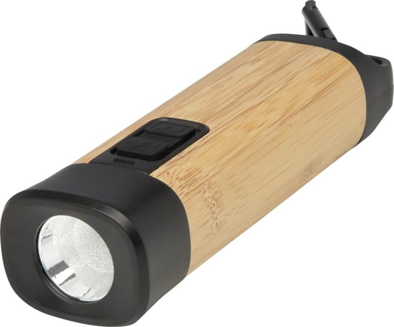 Kuma bamboo/RCS recycled plastic torch with carabiner 1