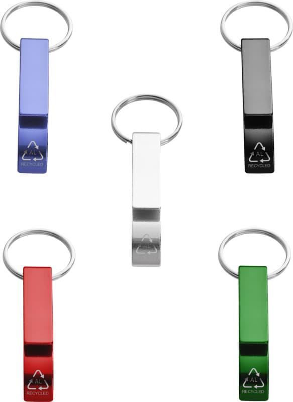 Tao RCS recycled aluminium bottle and can opener with keychain  5
