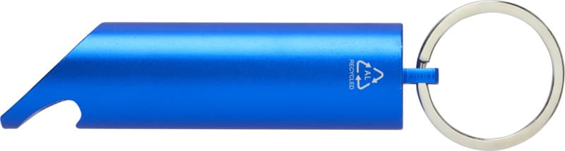 Flare RCS recycled aluminium IPX LED light and bottle opener with keychain 7