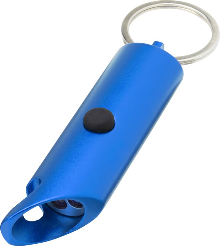 Flare RCS recycled aluminium IPX LED light and bottle opener with keychain 9