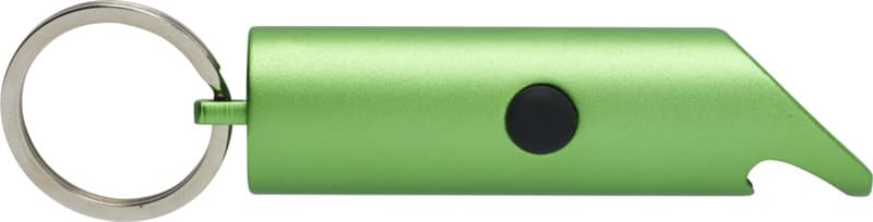 Flare RCS recycled aluminium IPX LED light and bottle opener with keychain 13
