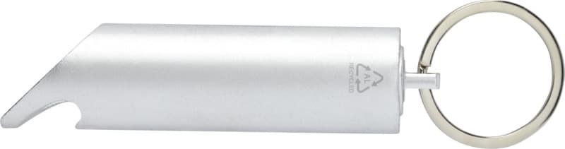 Flare RCS recycled aluminium IPX LED light and bottle opener with keychain 17