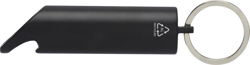 Flare RCS recycled aluminium IPX LED light and bottle opener with keychain 22