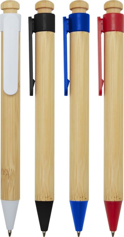 Rattan bamboo and recycled plastic ballpoint pen (black ink) 23