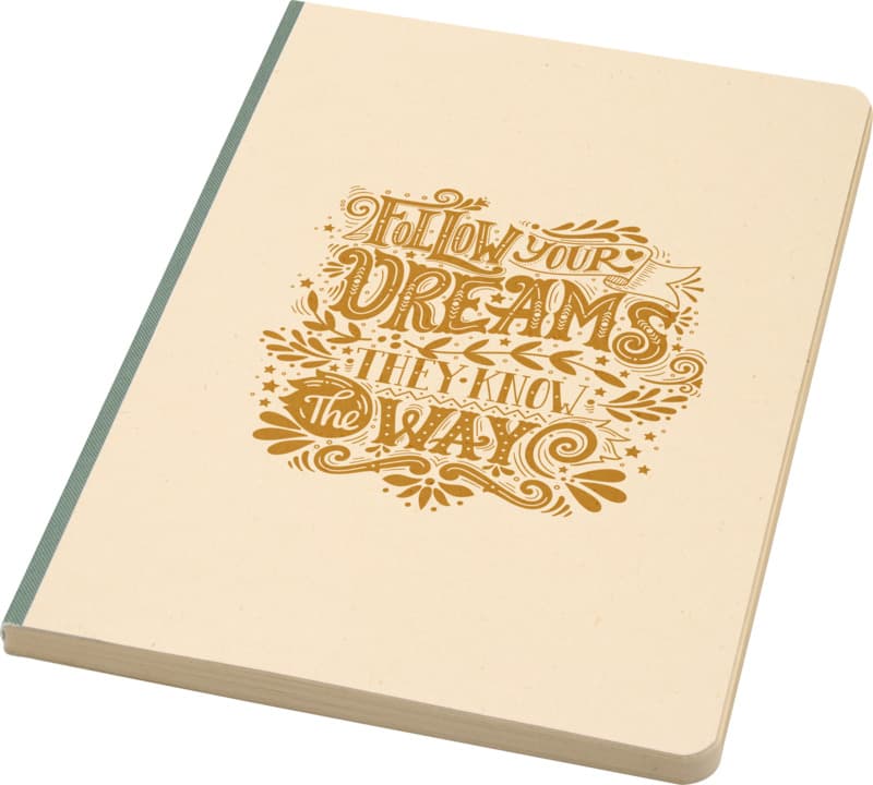 Liliana A5 sugarcane and RPET soft cover notebook 18