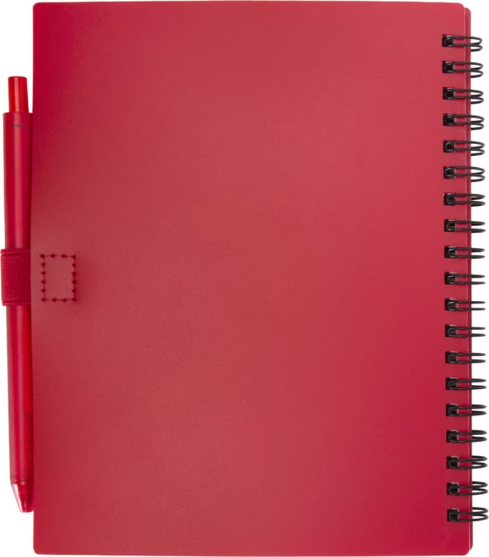 Niove recycled plastic soft cover notebook and ballpoint pen set (blue ink) 9