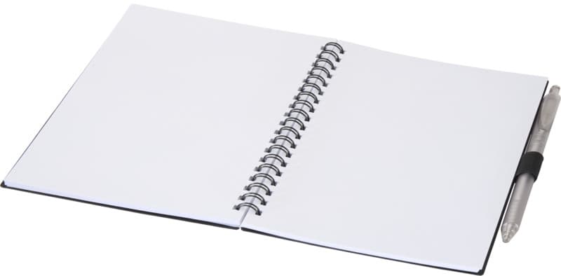 Niove recycled plastic soft cover notebook and ballpoint pen set (blue ink) 22