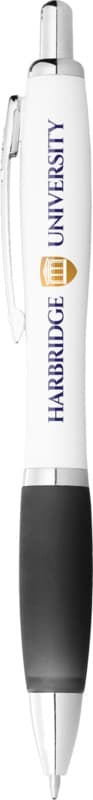 Nash ballpoint pen with white barrel and coloured grip (black ink) 20