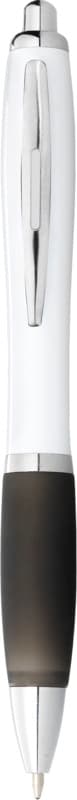 Nash ballpoint pen white barrel and coloured grip (blue ink) 16