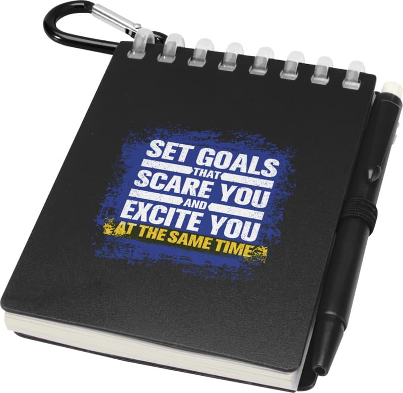 Lig Mini recycled outdoor soft cover notebook and ballpoint pen set (black ink) 32