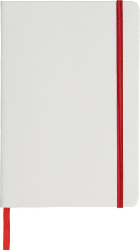 Spectrum A5 white notebook with coloured strap 12
