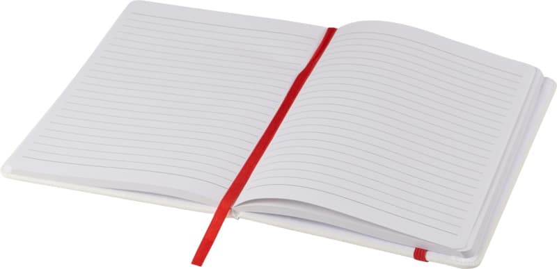 Spectrum A5 white notebook with coloured strap 14