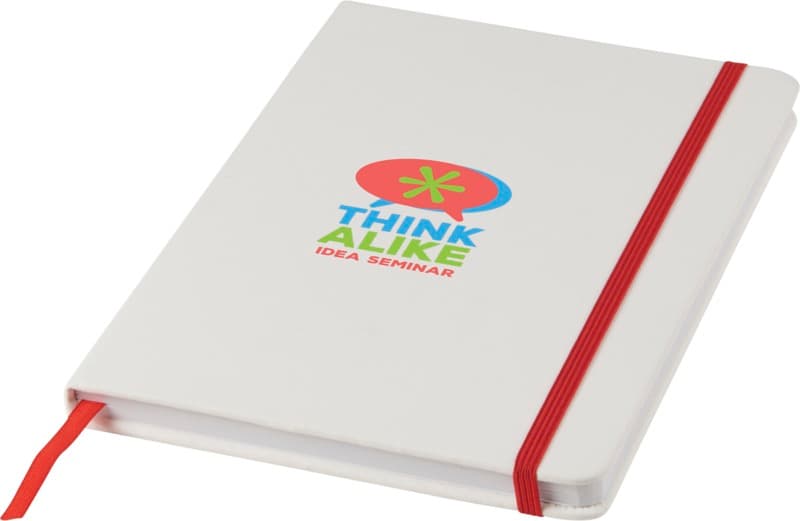 Spectrum A5 white notebook with coloured strap 15