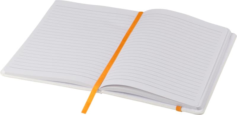 Spectrum A5 white notebook with coloured strap 20