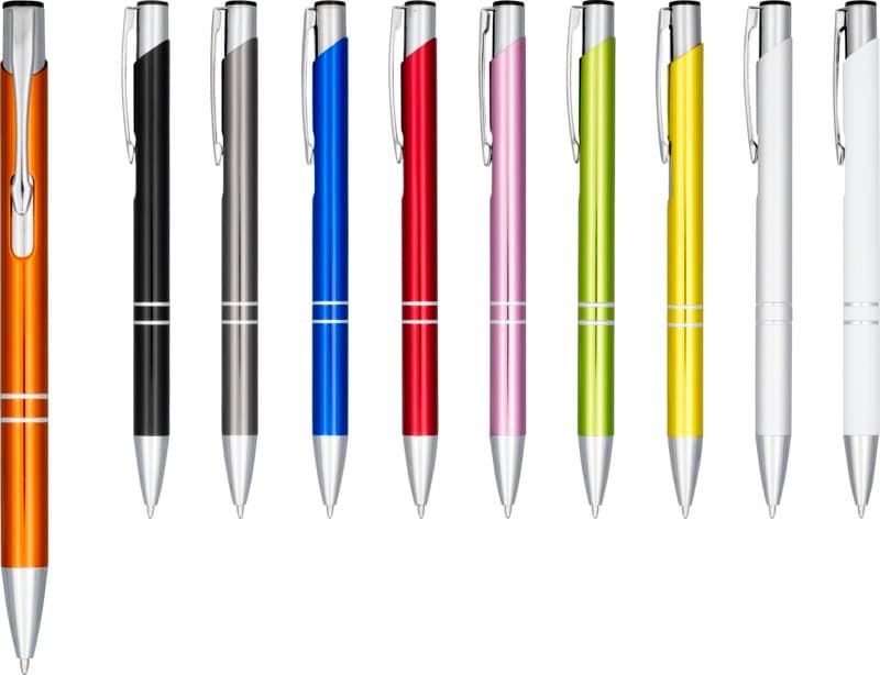 Moneta anodized aluminium click ballpoint pen (black ink) 9