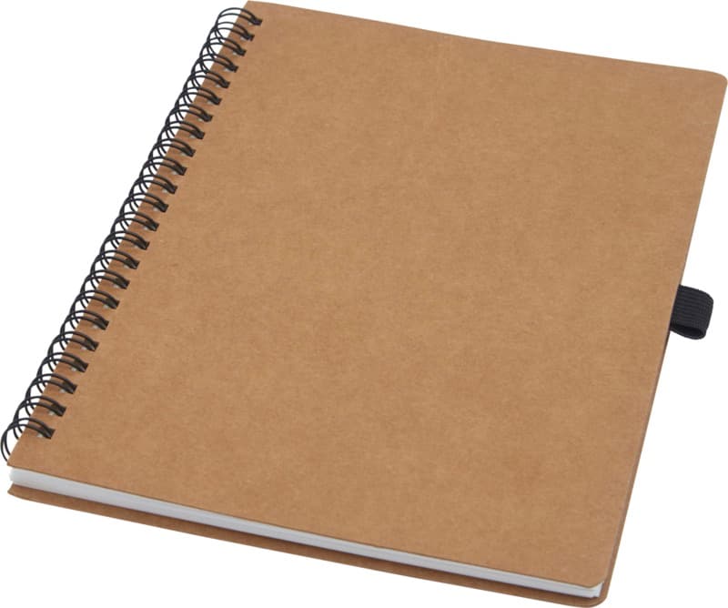 Cobble A5 wire-o recycled cardboard notebook with stone paper 1