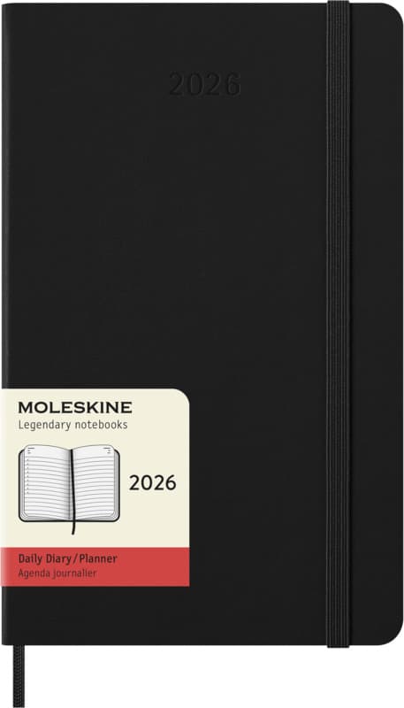 Moleskine hard cover 12 month L daily planner 19