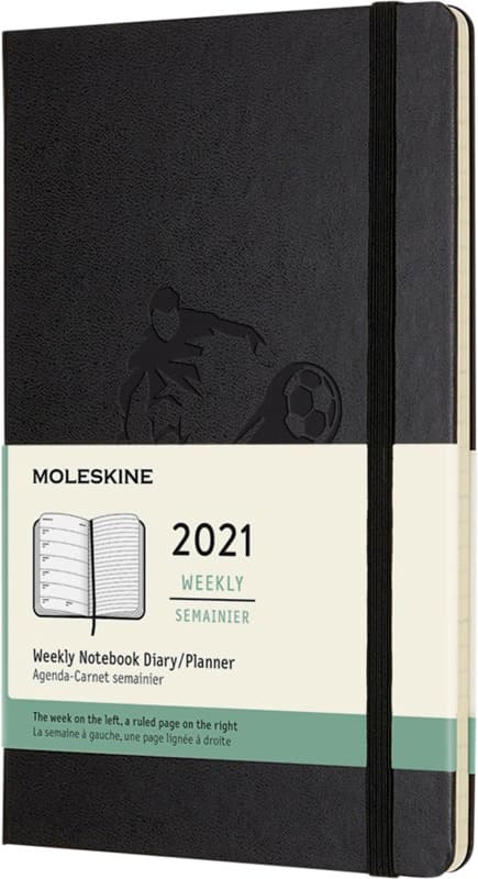 Moleskine hard cover 12 month weekly L planner 27