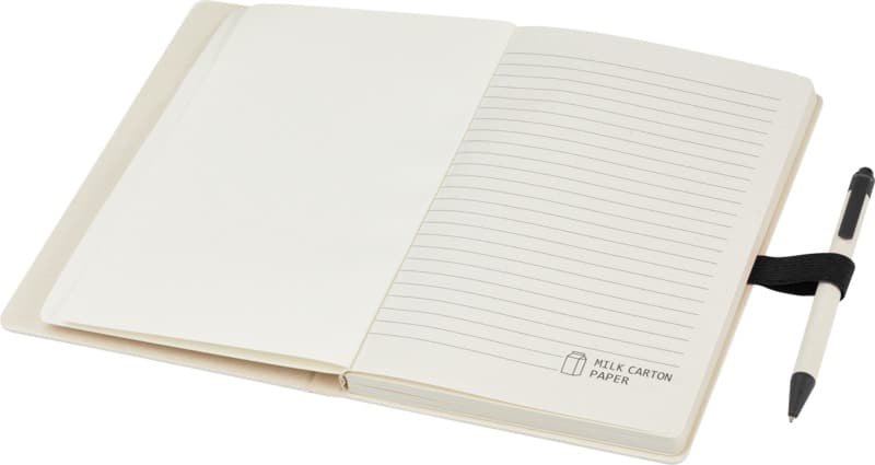 Dairy Dream A5 size reference recycled milk cartons notebook and ballpoint pen set 25
