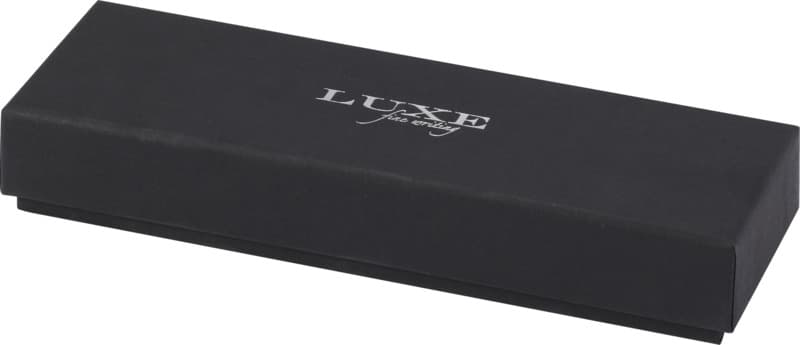 Lucetto recycled aluminium ballpoint and rollerball pen gift set (black ink) 5