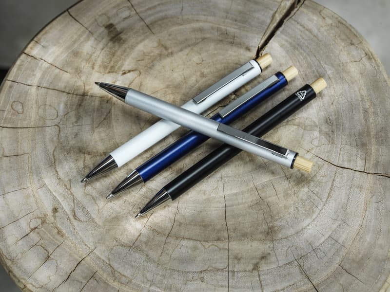 Cyrus recycled aluminium ballpoint pen (blue ink) 18