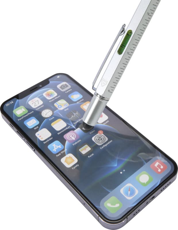 Dora recycled aluminium multifunctional pen (black ink) 6