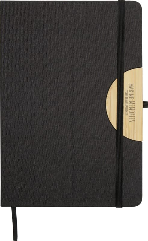 Laura A5 hard cover notebook and ballpoint pen gift set (black ink) 9