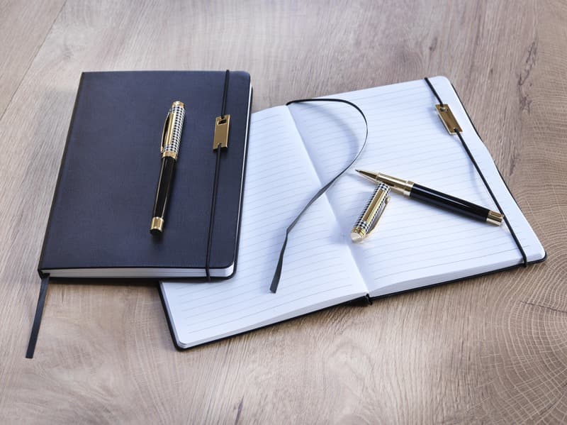 Legato A5 notebook and rollerball pen set (blue ink) 15