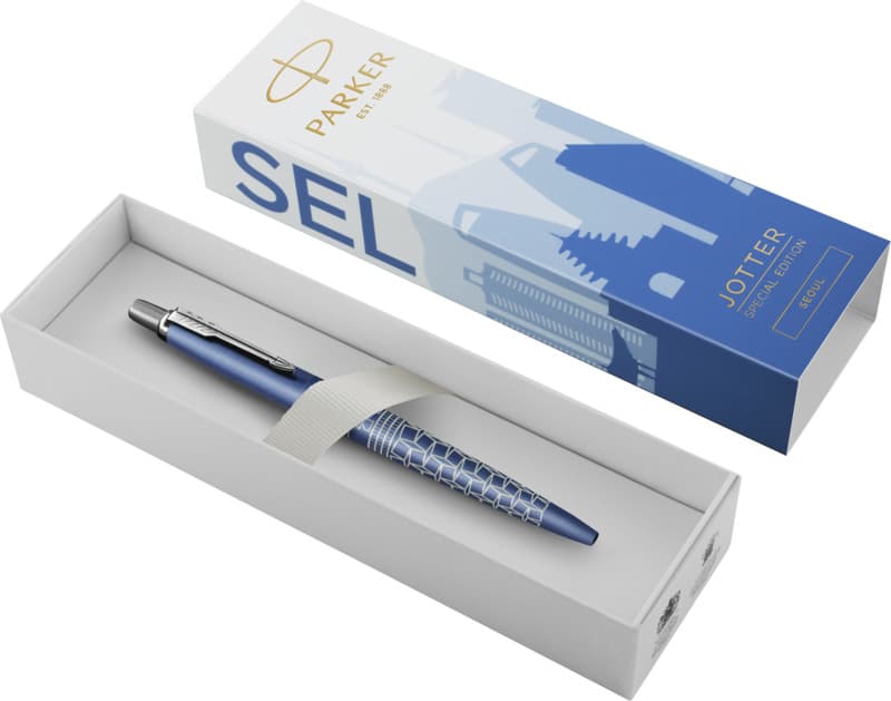 Parker Jotter SE Global Icons colour trim ballpoint pen (blue ink) 19