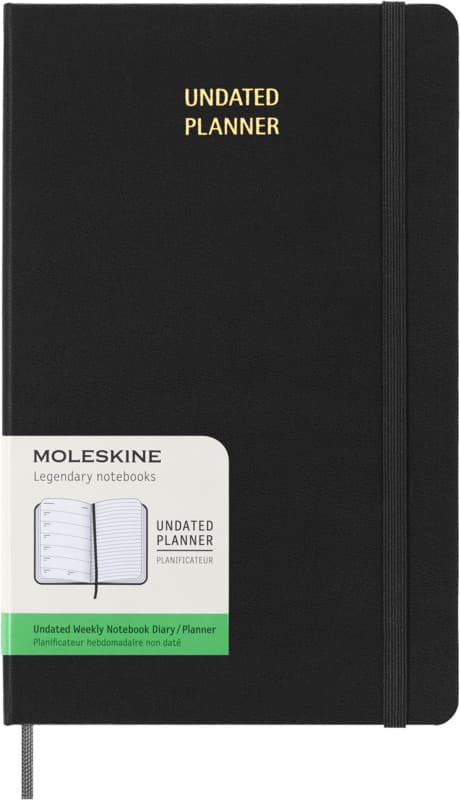 Moleskine hard cover undated L weekly planner 1