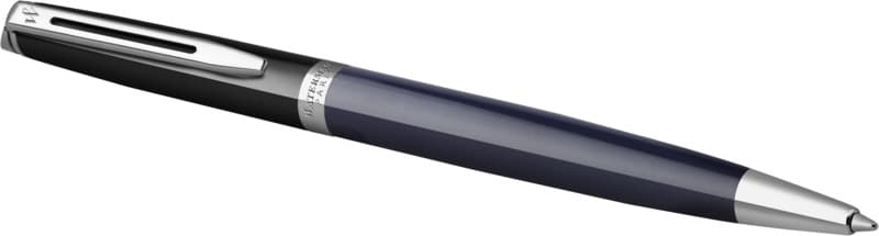 Hemisphere colour blocking ballpoint pen with palladium trim (blue ink) 8