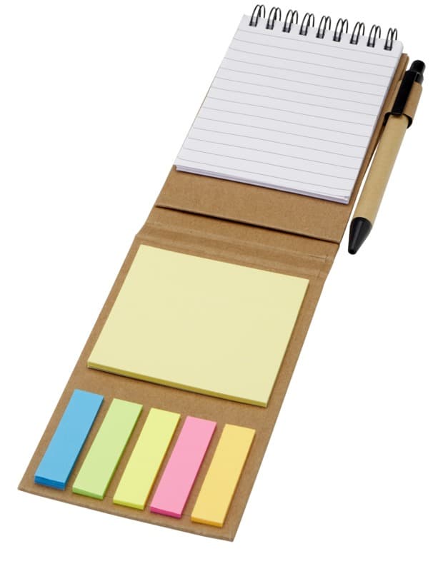 Flipper sticky notepad with ballpoint pen (black ink) 1