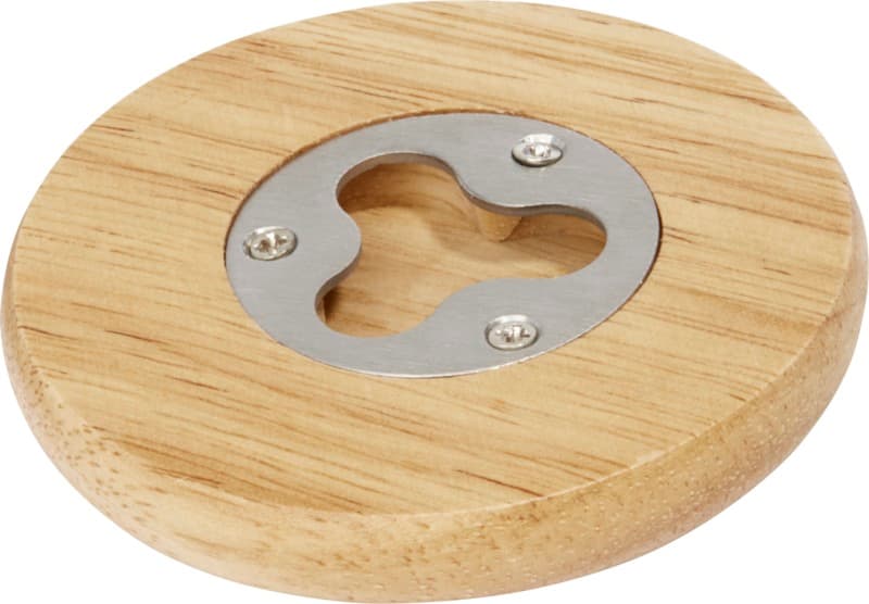 Scoll wooden coaster with bottle opener 3