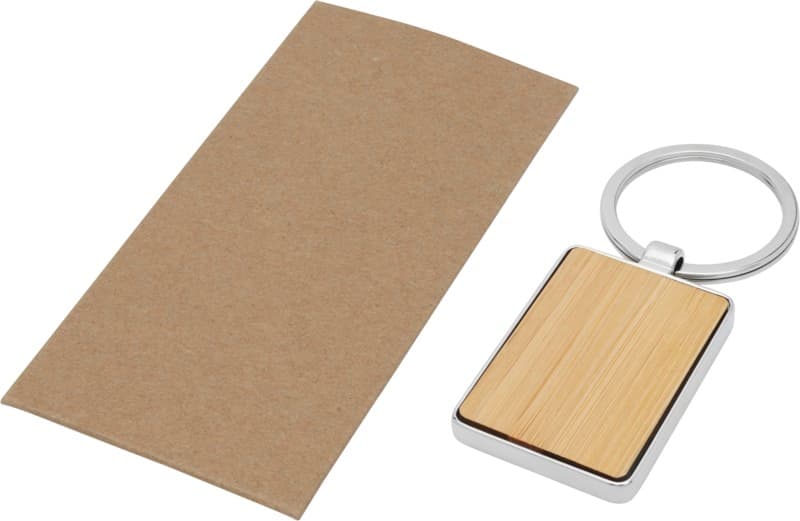 Neta bamboo rectangular keychain 3