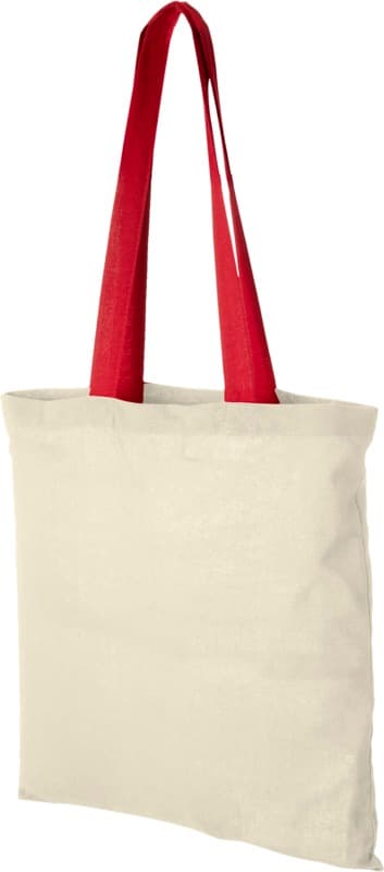 Nevada 100 g/m² cotton tote bag coloured handles 7L 6