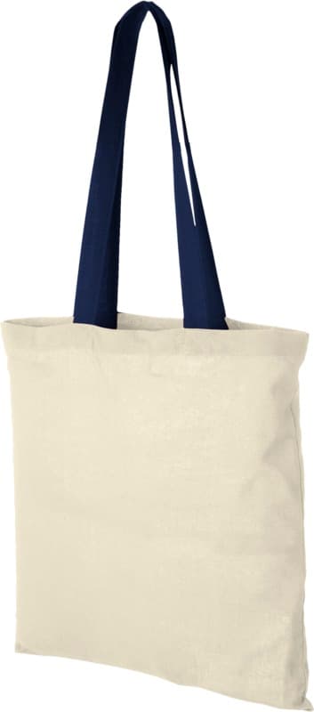 Nevada 100 g/m² cotton tote bag coloured handles 7L 18