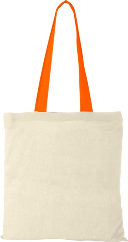 Nevada 100 g/m² cotton tote bag coloured handles 7L 34