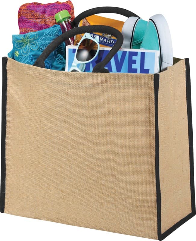 Harry coloured edge jute tote bag 25L 11