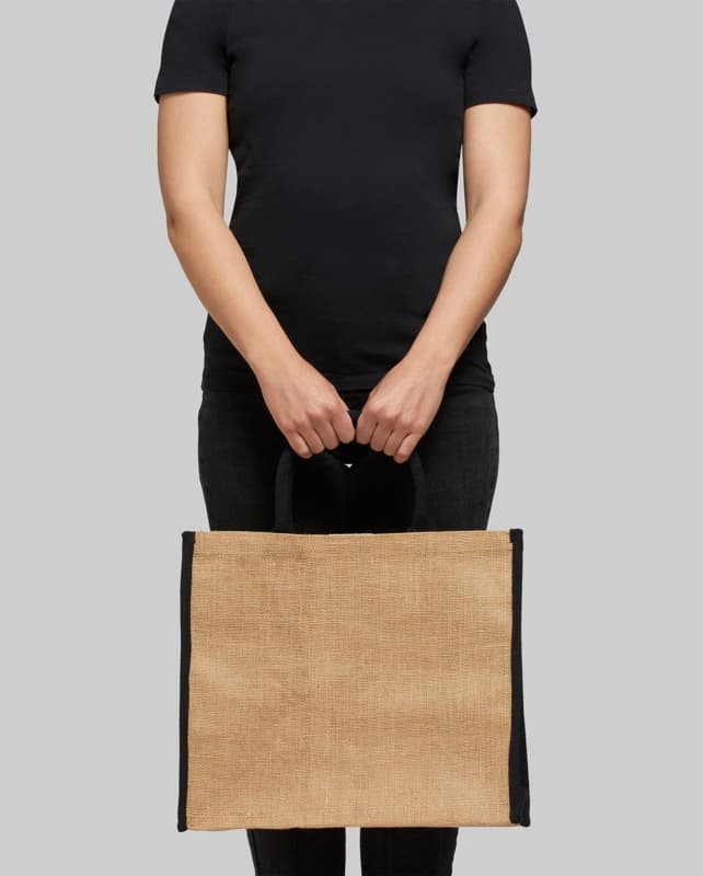 Harry coloured edge jute tote bag 25L 22