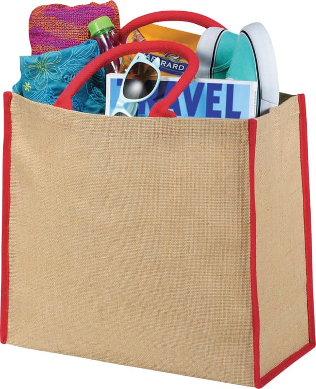Harry coloured edge jute tote bag 25L 27