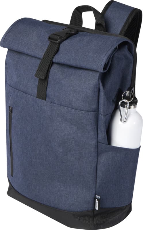 Libra 15.6" GRS recycled roll-up laptop backpack 12L 9