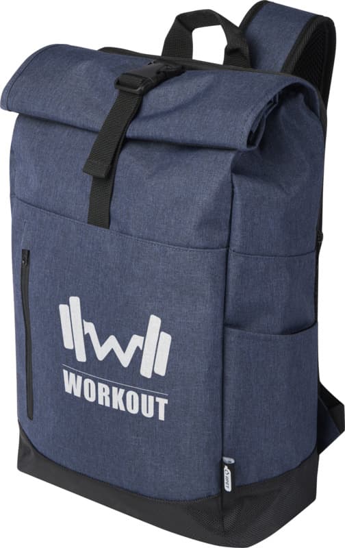 Libra 15.6" GRS recycled roll-up laptop backpack 12L 10