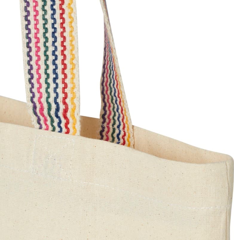 Rainbow 180 g/m² recycled cotton tote bag 5L 5
