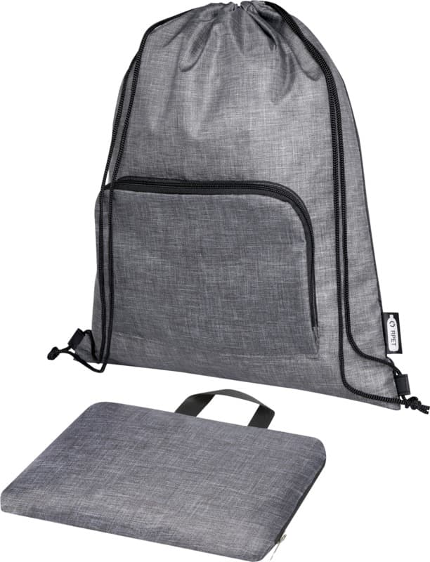 Ash recycled foldable drawstring bag 7L 6