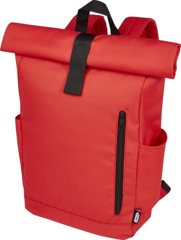 Byron 15.6" GRS RPET roll-top backpack 18L 10