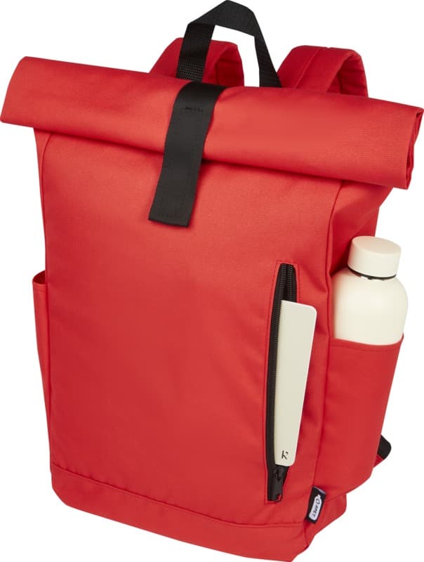 Byron 15.6" GRS RPET roll-top backpack 18L 13