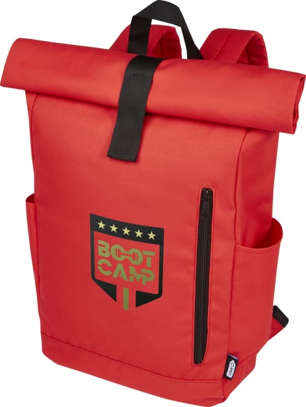 Byron 15.6" GRS RPET roll-top backpack 18L 17