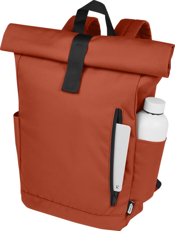 Byron 15.6" GRS RPET roll-top backpack 18L 21