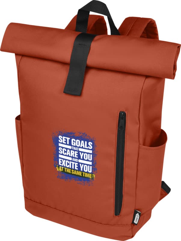 Byron 15.6" GRS RPET roll-top backpack 18L 26