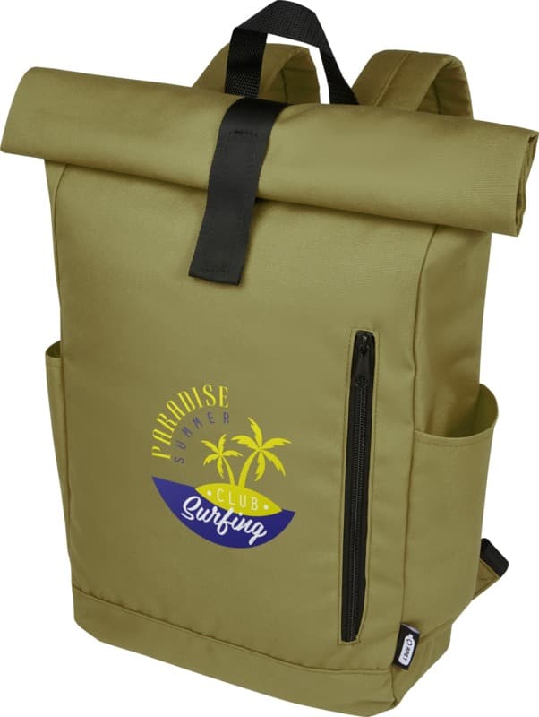 Byron 15.6" GRS RPET roll-top backpack 18L 59